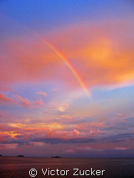 Rainbow at sunset by Victor Zucker 
